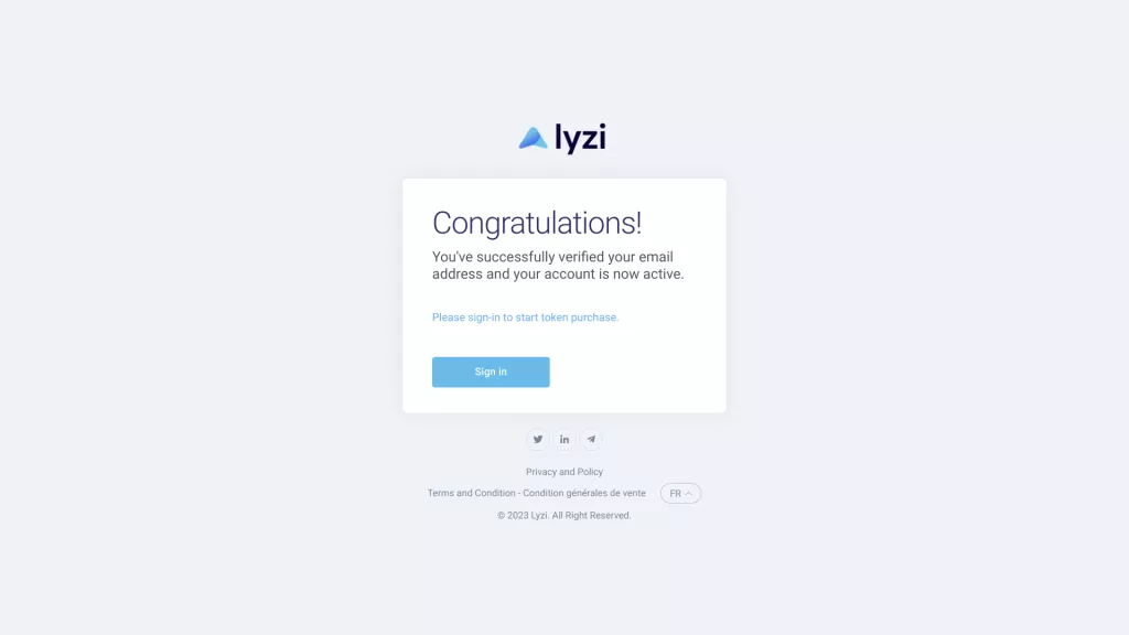 Inscription à l'ICO du projet Lyzi pour acheter la cryptomonnaie $LYZI